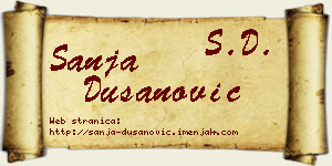 Sanja Dušanović vizit kartica